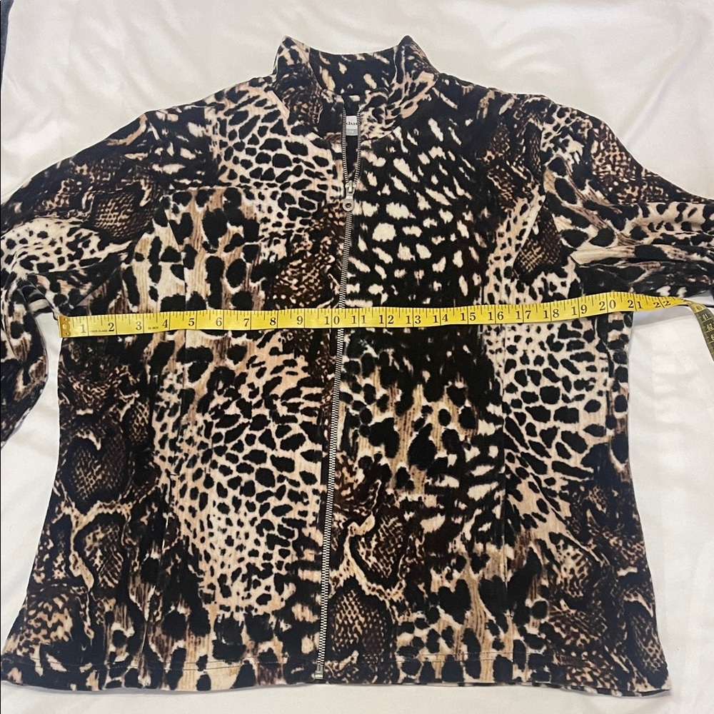 Vintage Alfred Dunner Velour Zip Jacket – Size 12 Petite - Picture 9 of 11